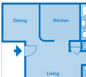 Estancia 2A Two Bedroom Floor Plan